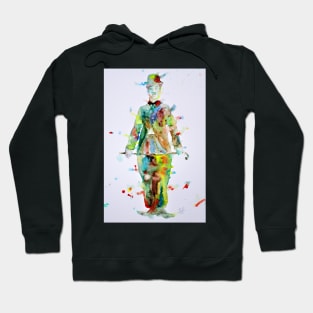 CHARLIE CHAPLIN watercolor portrait .4 Hoodie